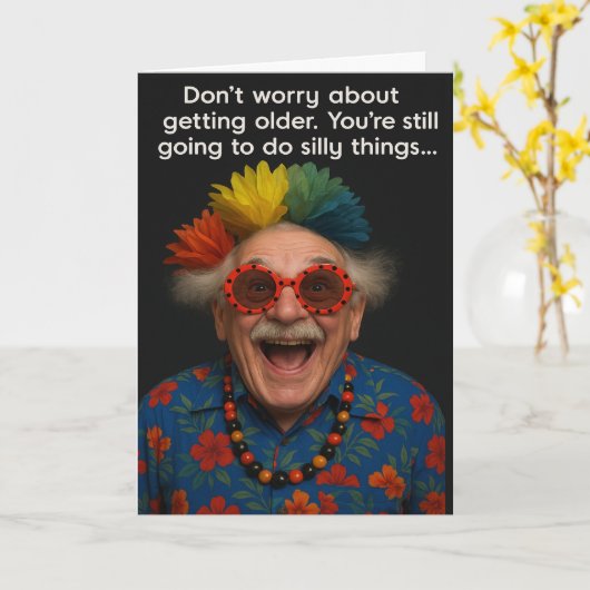 Funny Birthday Card Alter Karte (Gelbe Blume)