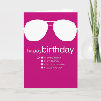 Funny Birthday Card an Tochter Karte