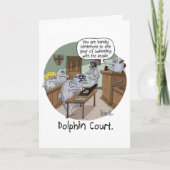 FUNNY BIRTHDAY CARD and GIFT with NIEDLICH DOLPHIN Karte (Vorderseite)