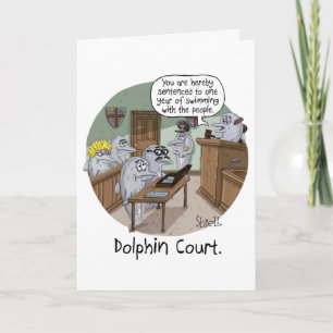 FUNNY BIRTHDAY CARD and GIFT with NIEDLICH DOLPHIN Karte