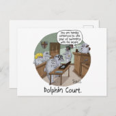 FUNNY BIRTHDAY CARD and GIFT with NIEDLICH DOLPHIN Postkarte (Vorne/Hinten)