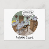 FUNNY BIRTHDAY CARD and GIFT with NIEDLICH DOLPHIN Postkarte (Vorderseite)