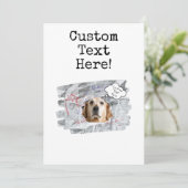 Funny Birthday Card! Anpassen von Foto und Text Einladung (Stehend Vorderseite)