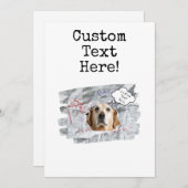 Funny Birthday Card! Anpassen von Foto und Text Einladung (Vorne/Hinten)