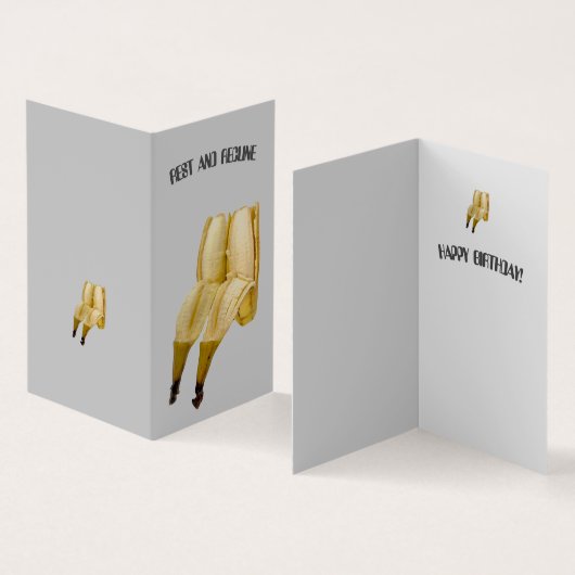 FUNNY BIRTHDAY CARD BANANA GREETING (Innenseite und Außenseite)