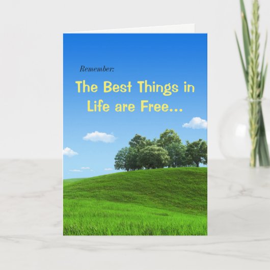 Funny Birthday Card bei Barzahlung oder Karo Karte (Vorderseite)