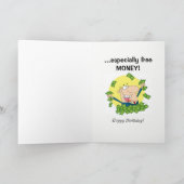 Funny Birthday Card bei Barzahlung oder Karo Karte (Innenseite)