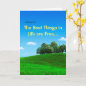 Funny Birthday Card bei Barzahlung oder Karo Karte (Gelbe Blume)