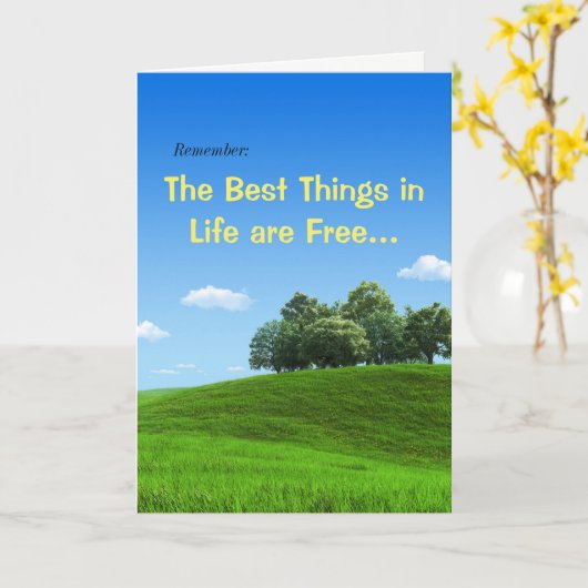 Funny Birthday Card bei Barzahlung oder Karo Karte (Gelbe Blume)