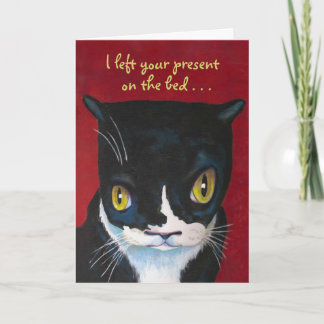 Funny Birthday Card bei Katze Karte
