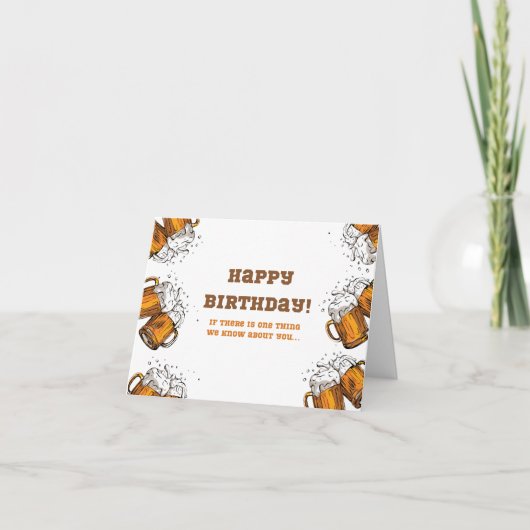 Funny Birthday Card - Bier Karte (Vorderseite)