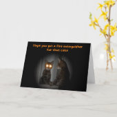 Funny Birthday Card Cat Eyes Glasst auf Kuchen Karte (Gelbe Blume)