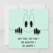 Funny Birthday Card Curiosity Eyes - Custom Text (Rückseite)