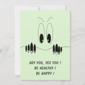 Funny Birthday Card Curiosity Eyes - Custom Text (Rückseite)