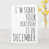 Funny Birthday Card - Dezember Geburtstagskarte Karte (Gelbe Blume)