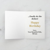 Funny Birthday Card Ehemann oder Ehefrau Karte (Innenseite)