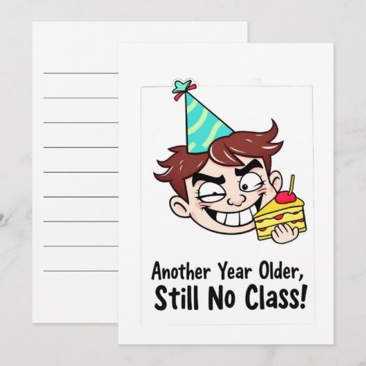 Funny Birthday Card Einladung (Vorne/Hinten)