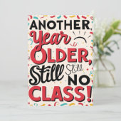 Funny Birthday Card Einladung (Stehend Vorderseite)