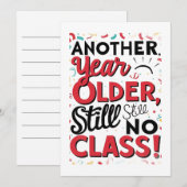 Funny Birthday Card Einladung (Vorne/Hinten)