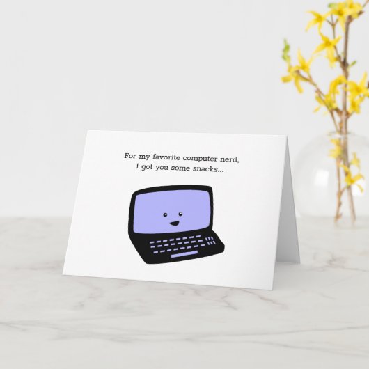 Funny Birthday Card for Computer Programmer Geek Karte (Gelbe Blume)