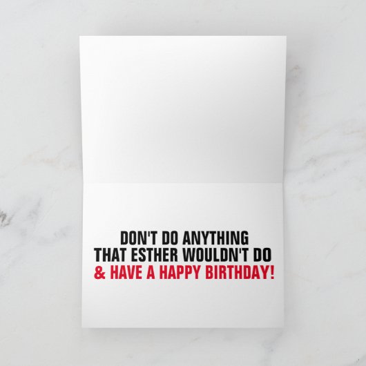 FUNNY BIRTHDAY CARD FOR FRIEND, NIEDLICHE ALTE LAD KARTE (Innenseite)
