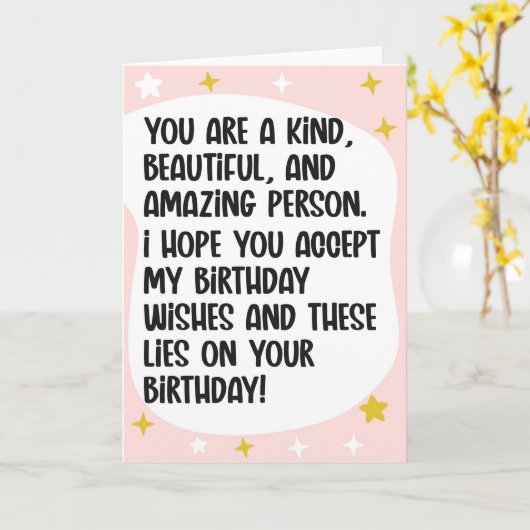 Funny Birthday Card for Friends Karte (Gelbe Blume)