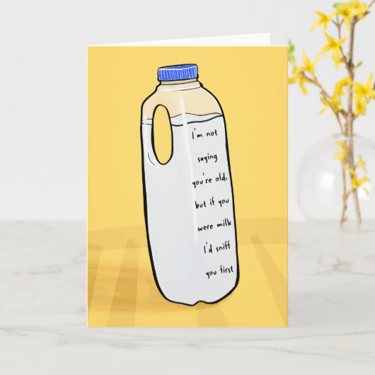 Funny Birthday Card for Friends - schnuppern Sie z Karte (Gelbe Blume)