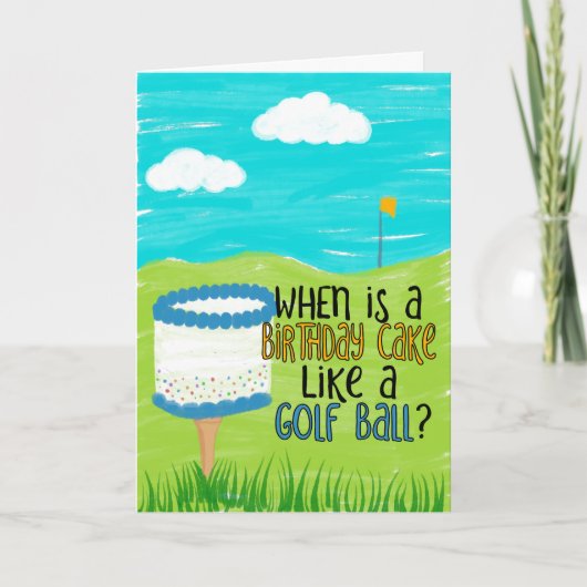 Funny Birthday Card for Golfers, Golfing Themed Karte (Vorderseite)