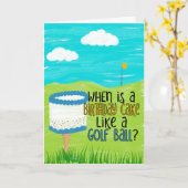 Funny Birthday Card for Golfers, Golfing Themed Karte (Gelbe Blume)