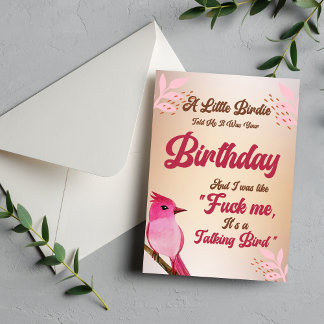 Funny Birthday Card for Men & Women | Little Birdi Einladung