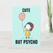 FUNNY BIRTHDAY CARD FOR SISTER, NIEDLICH, ABER PSY KARTE (Vorderseite)