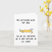 Funny Birthday Card | Funny Dog Card Karte (Gelbe Blume)