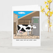 Funny Birthday Card für Dairy Bauer Karte (Gelbe Blume)