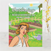 Funny Birthday Card für Gärtner Karte (Gelbe Blume)
