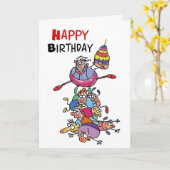 Funny Birthday Card für ihn Karte (Gelbe Blume)
