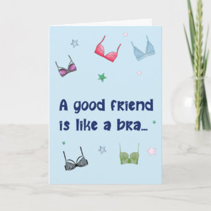 Funny Birthday Card - Good Friend ist wie eine Bra Karte