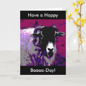 Funny Birthday Card haben ein glückliches Baa Day  Karte (Gelbe Blume)