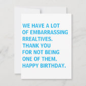Funny Birthday Card, Happy Birthday Mitteilungskarte (Vorderseite)