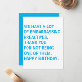 Funny Birthday Card, Happy Birthday Mitteilungskarte (Vorderseite/Rückseite Beispiel)