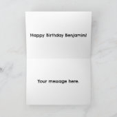 Funny Birthday Card. Hippo Birdie Two Ewes. Karte (Innenseite)