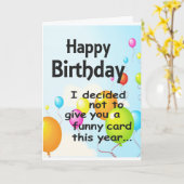 Funny Birthday Card Karte (Gelbe Blume)