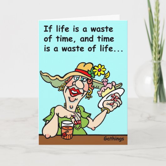 FUNNY BIRTHDAY CARD KARTE (Vorderseite)