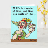 FUNNY BIRTHDAY CARD KARTE (Gelbe Blume)