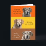 Funny Birthday Card Karte<br><div class="desc">Funny birthday card with golden retrievers on it. This card is customizable with your personalized message and/or name.</div>