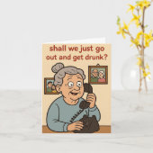 Funny Birthday card  Karte (Gelbe Blume)