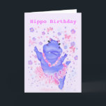 Funny Birthday Card mit Ballerina Hippo Karte<br><div class="desc">Funny Happy Birthday Cards - Prima Ballerina Hippo - oder Ihren Text hinzufügen / Name / Bild - MIGNETER Malerei Design</div>