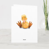 Funny Birthday Card mit Happy Yellow Duck Karte (Rückseite)