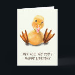 Funny Birthday Card mit Happy Yellow Duck Karte<br><div class="desc">Glückliche Geburtstagskarte mit Funny Yellow Duck Playful Wink Happy Lächeln Cartoon Zeichn und Text - Wählen / Fügen Sie Ihren einzigartigen Text / Schriftart / Farbe - Make Your Special Gift - Vergrössern und verschieben oder entfernen und fügen Sie Elemente / Bild mit Anpassungs-Tool! - Zeichn und Design von MIGNED....</div>