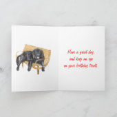 Funny Birthday Card mit Hund, Katze Vorname hinzuf Karte (Innenseite)