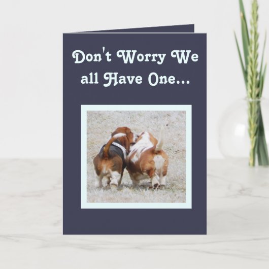 Funny Birthday Card mit Niedlichen Basset-Hunden Karte (Vorderseite)